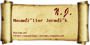 Neumüller Jermák névjegykártya